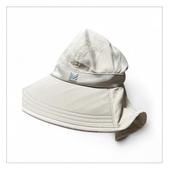 Mission Cooling Sun Defender Hat, Upf50 Khaki Oatmeal Unisex Wide-Brim Hat Nape - Picture 7 of 9